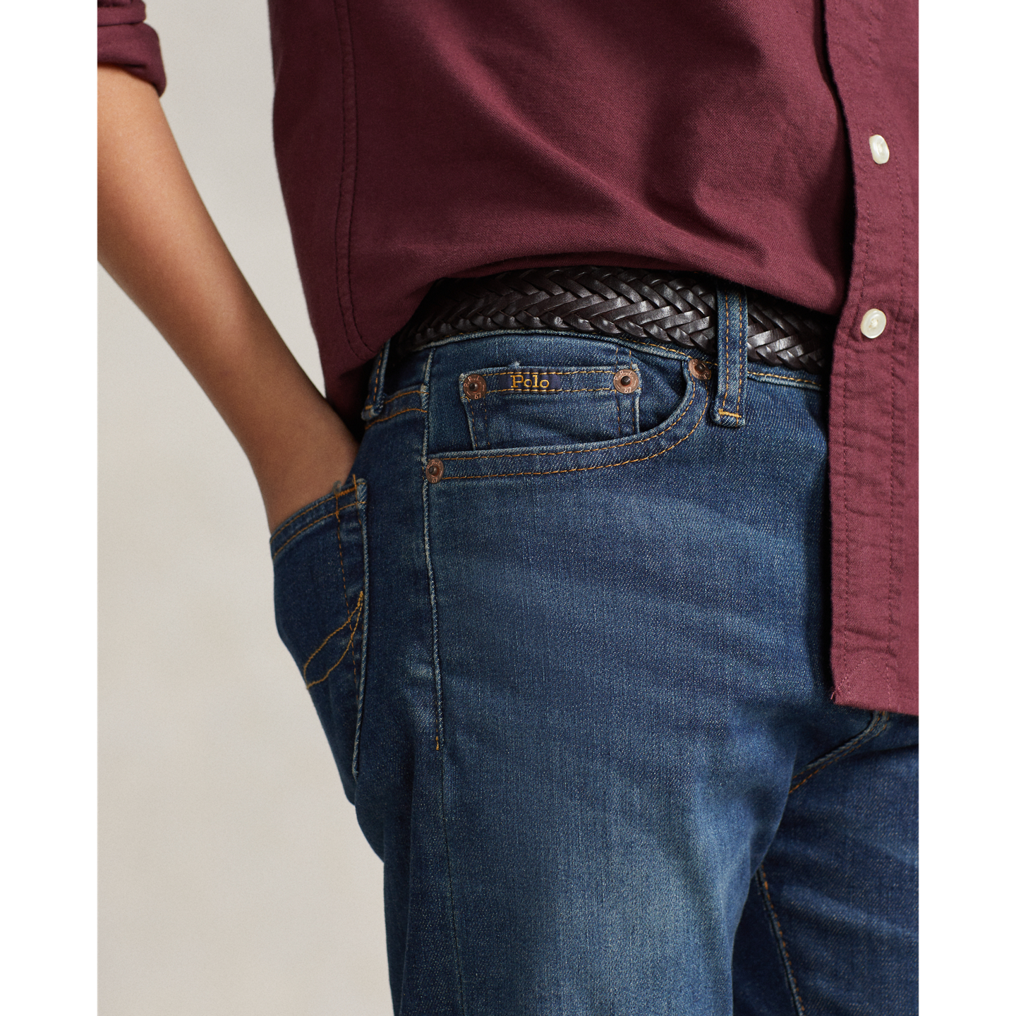 Детские джинсы Ralph Lauren Sullivan Slim Stretch, цвет: Варёный — фото 3