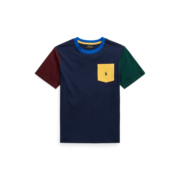 Ralph lauren colour block t shirt best sale