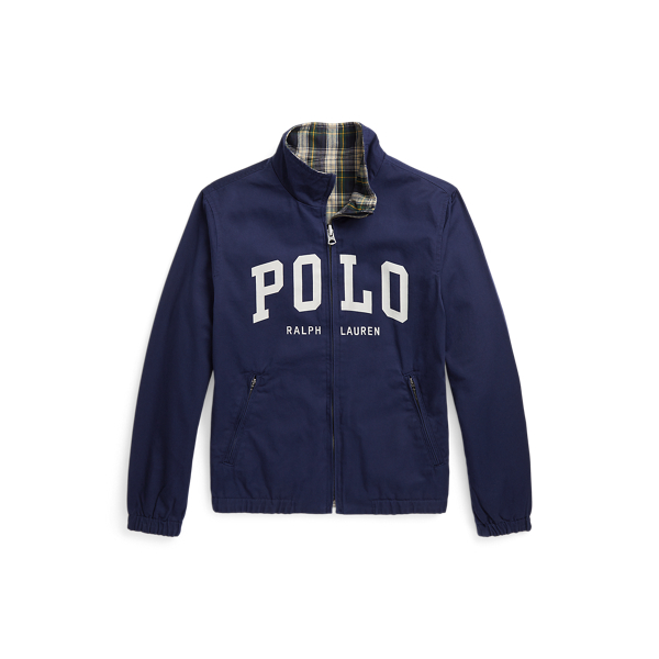 Reversible Cotton Twill &amp; Oxford Jacket Boys 6-14 Years 1