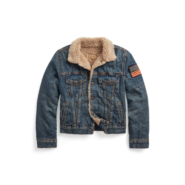 Teddy Fleece–Lined Denim Trucker Jacket