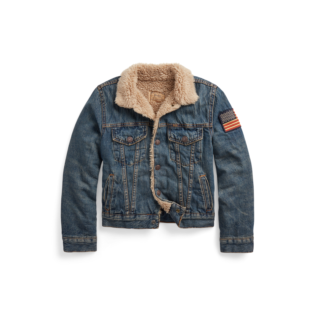 Fleece Lined Denim Trucker Jacket Ralph Lauren