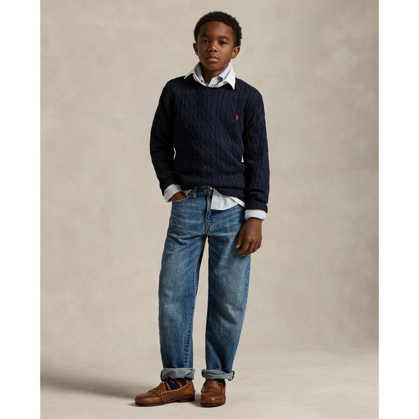 Детские джинсы Ralph Lauren Lynwood Relaxed Fit, цвет: Индиго — фото 4
