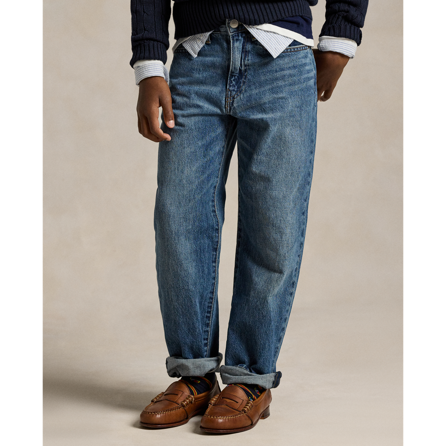 Детские джинсы Ralph Lauren Lynwood Relaxed Fit, цвет: Индиго — фото 2