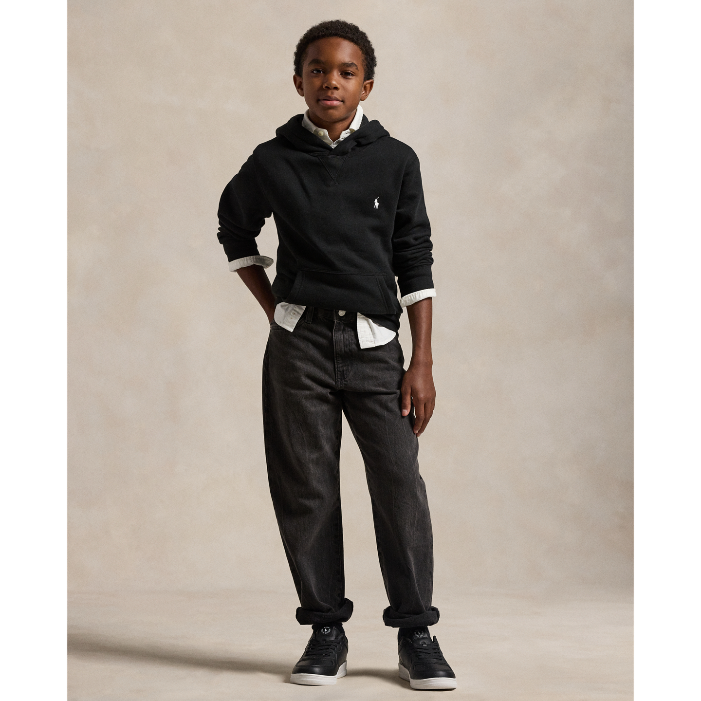 Детские джинсы Ralph Lauren Lynwood Relaxed Fit, цвет: Чёрный — фото 4
