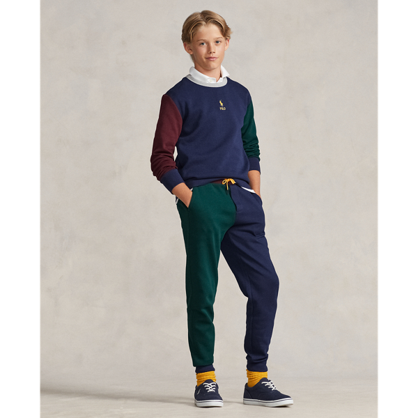 Refined Navy Multi Color-Blocked Double-Knit Sweatshirt Boys 8-20 4