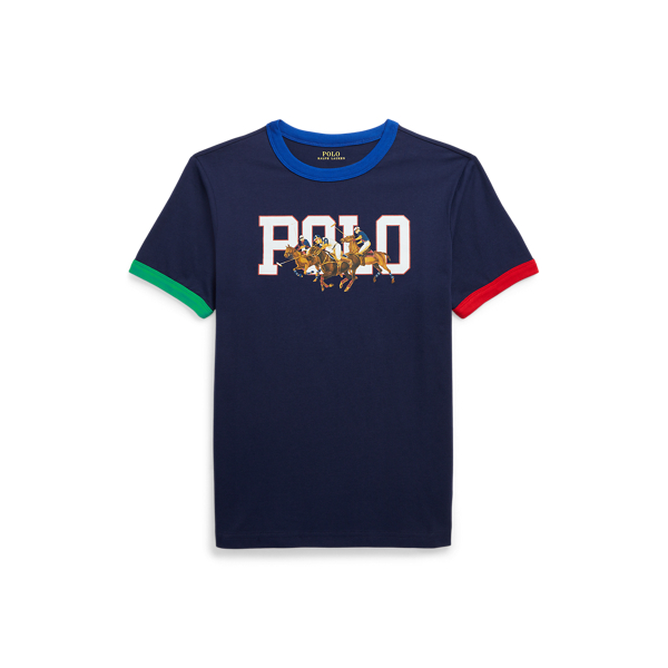 Triple-Pony Logo Cotton Tee Boys 6-14 Years 1