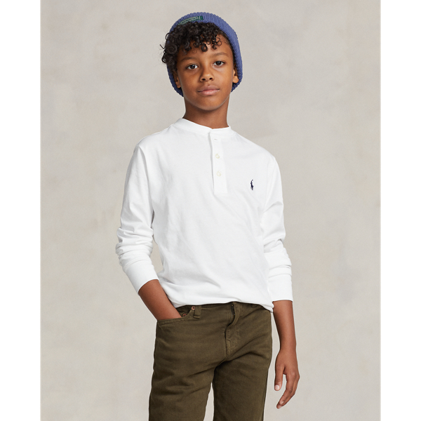 Cotton Jersey Henley Shirt