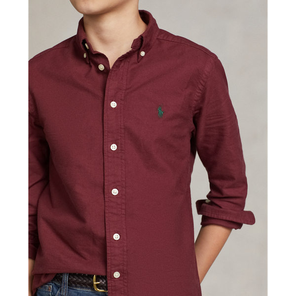 Harvard Wine Garment-Dyed Cotton Oxford Shirt Boys 6-14 Years 4