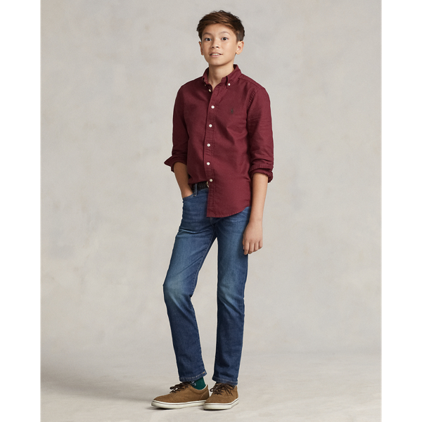 Harvard Wine Garment-Dyed Cotton Oxford Shirt Boys 6-14 Years 5