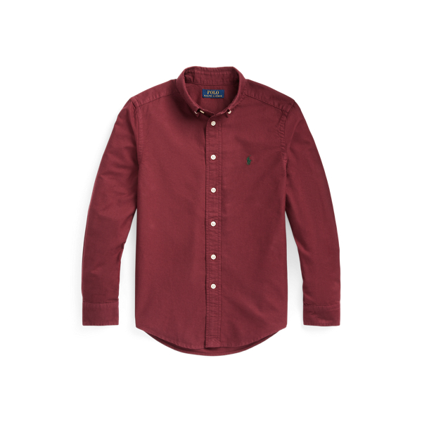 Harvard Wine Garment-Dyed Cotton Oxford Shirt Boys 6-14 Years 2