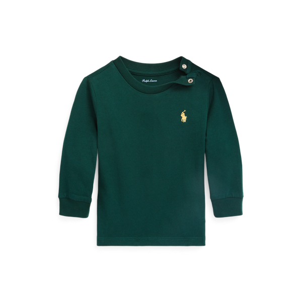 Moss Agate Cotton Jersey Long-Sleeve Tee Baby Boy 1