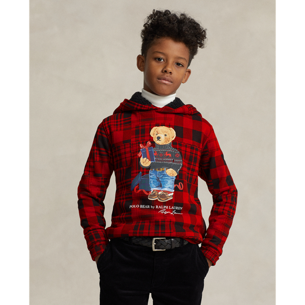 Polo Bear Plaid Fleece Hoodie Ralph Lauren® Australia