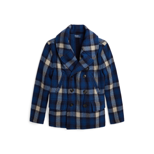 Plaid Wool-Blend Ranch Coat Boys 6-14 Years 1