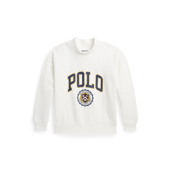 Camisola com gola alta em polar com logo