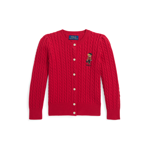 Polo Bear Mini-Cable Cotton Cardigan Girls 1.5-6.5 Years 1