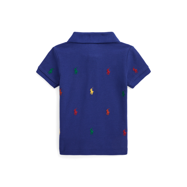 Chalet Blue Polo Pony Cotton Mesh Polo Shirt Baby Boy 2