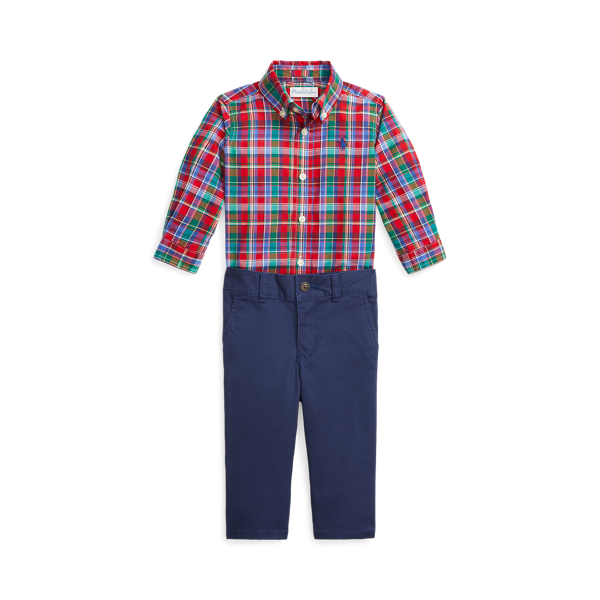 Plaid Cotton Shirt &amp; Flex Abrasion Trou
