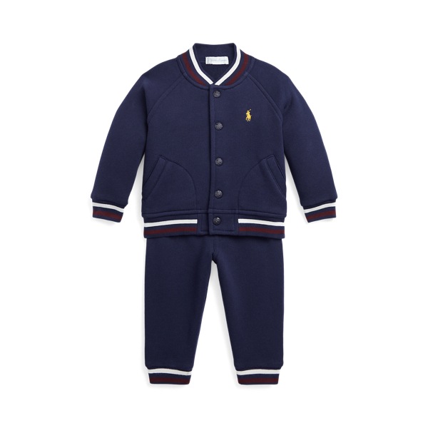 Fleece Baseball Jacket &amp; Joggers Set