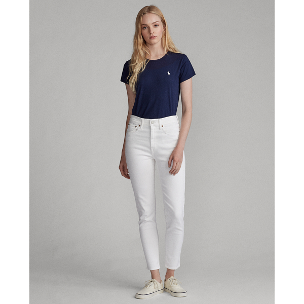 T-shirt z okrągłym dekoltem z bawełny Polo Ralph Lauren w Newport Navy 3