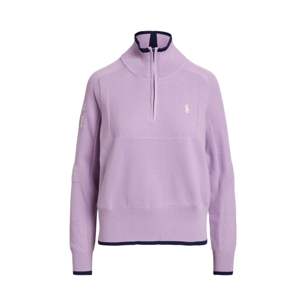 Wool-Blend Quarter-Zip Pullover
