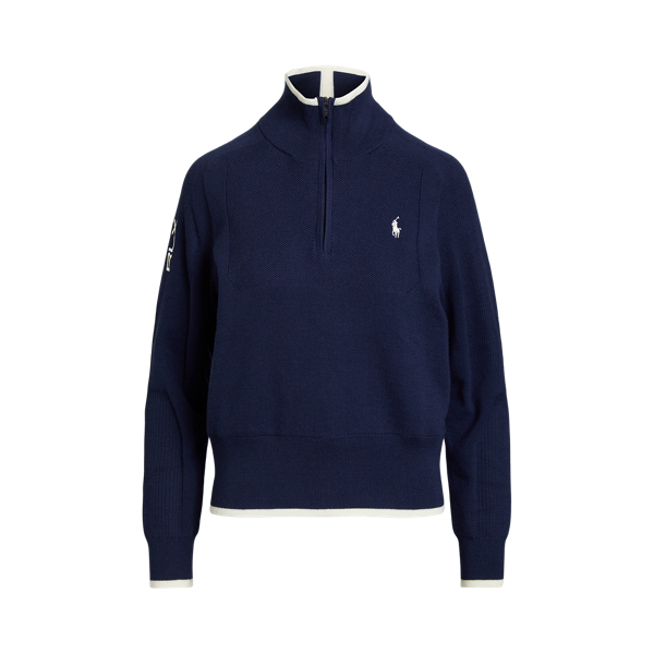 Wool-Blend Quarter-Zip Pullover RLX 1