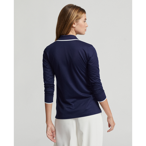 Polo ajust&eacute; Polo Bear en piqu&eacute; RLX en Marine raffin&eacute; 5