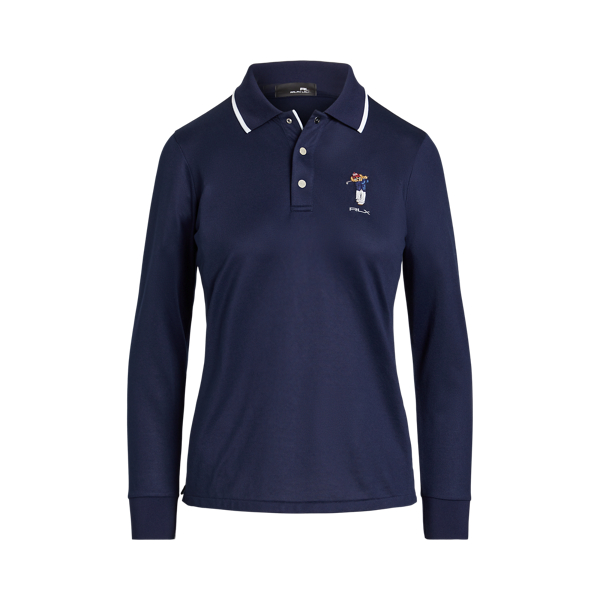 Polo ajust&eacute; Polo Bear en piqu&eacute; RLX en Marine raffin&eacute; 2