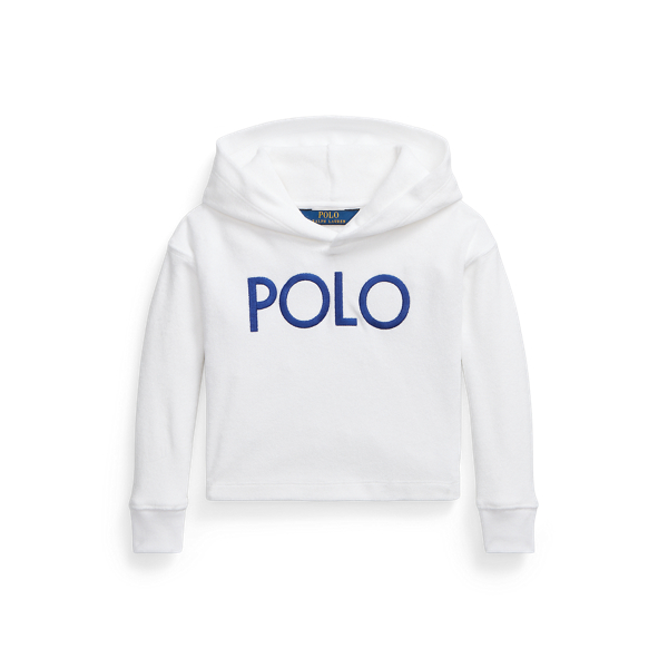 Boxy badstof hoodie met logo