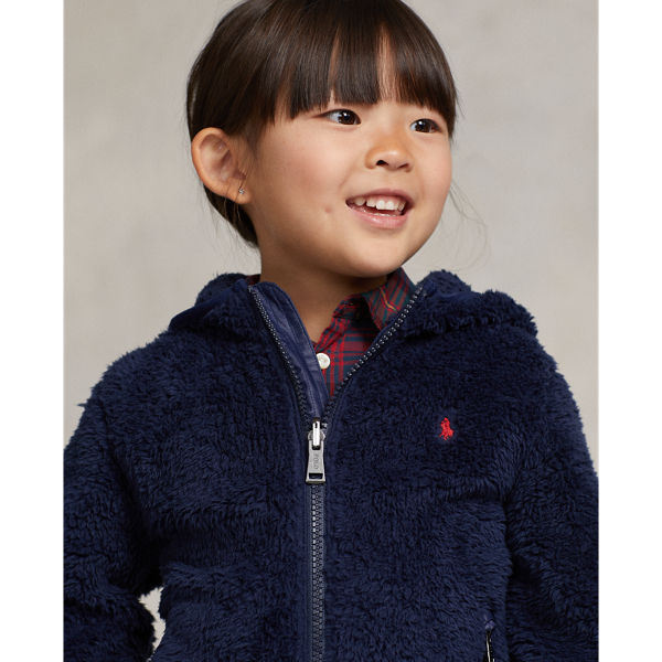 P Layer 2 Teddy Fleece Jacket for Boys Ralph Lauren UK