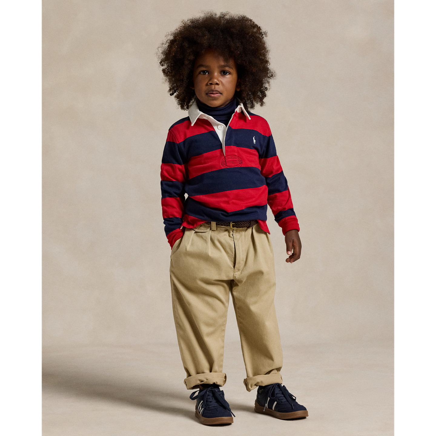 Детские брюки Ralph Lauren Whitman Relaxed Fit Pleated Chino, цвет: Хаки — фото 4