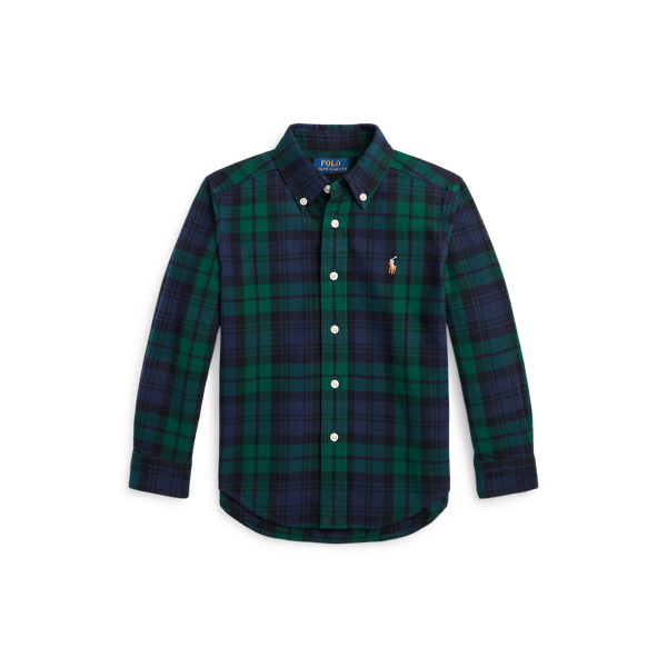 Camisa Oxford de algod&atilde;o xadrez
