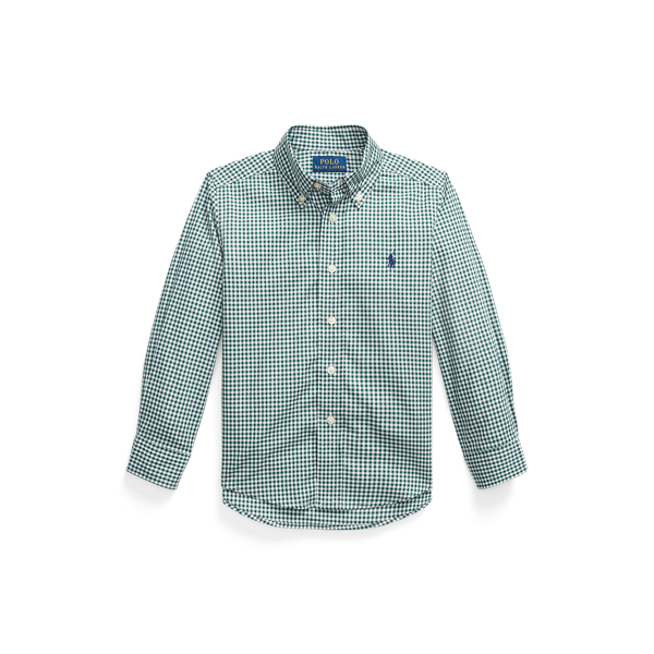 Camisa de popelina de algod&atilde;o xadrez