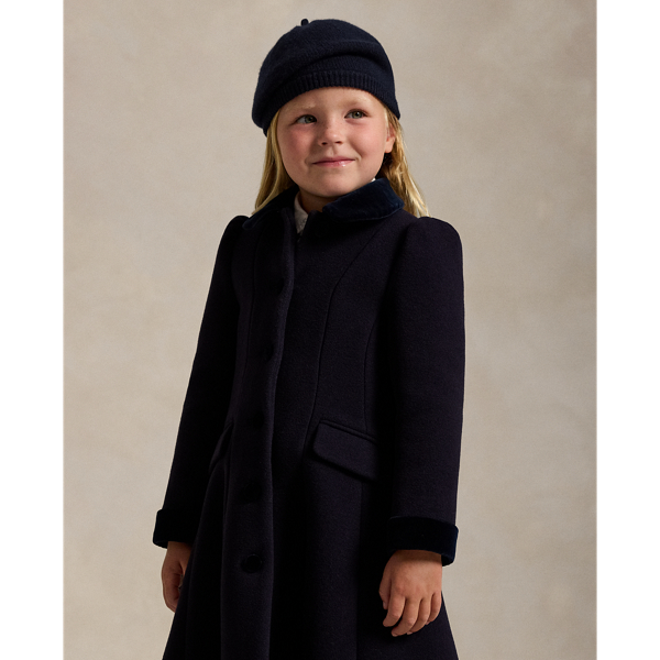 Navy Wool Princess Coat Girls 2-6x 4