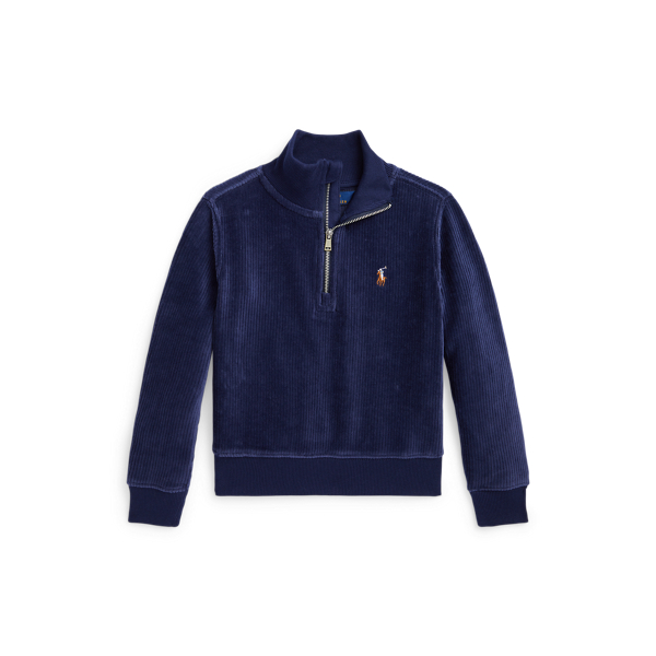 Pull en velours c&ocirc;tel&eacute;
