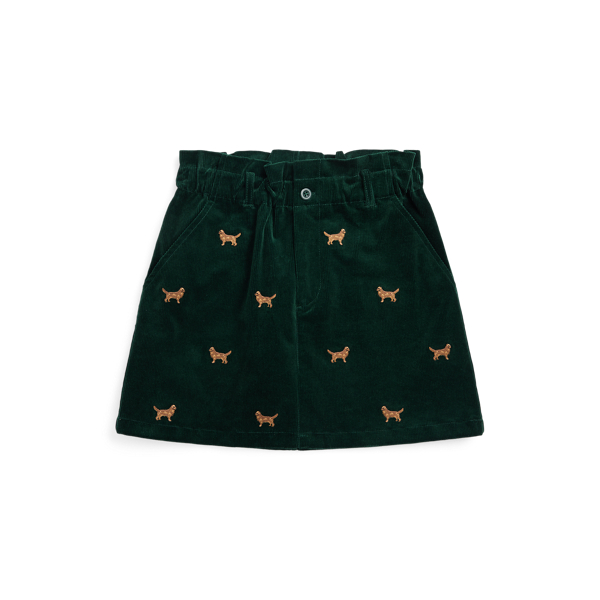 Jupe brod&eacute;e en velours c&ocirc;tel&eacute; Girls 7-14 Years en 1