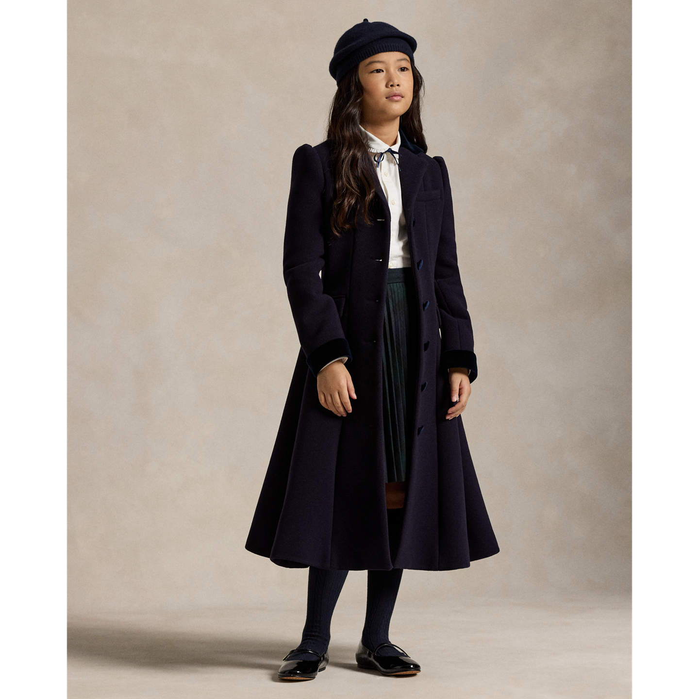 Детское пальто Ralph Lauren Wool Princess, цвет: Тёмно-синий — фото 4