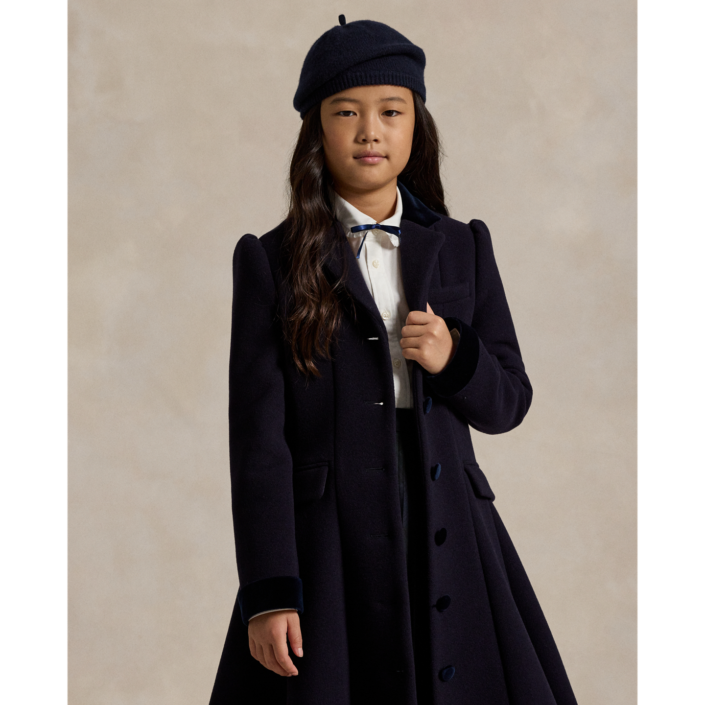 Детское пальто Ralph Lauren Wool Princess, цвет: Тёмно-синий — фото 2