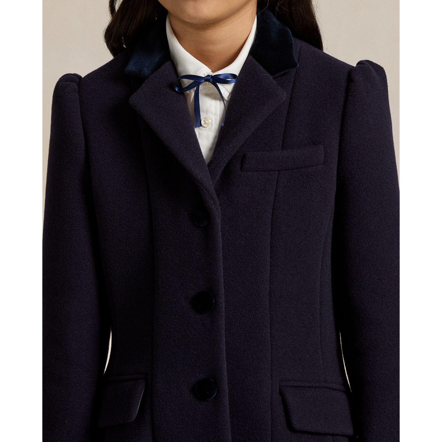 Детское пальто Ralph Lauren Wool Princess, цвет: Тёмно-синий — фото 3