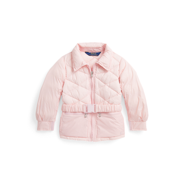 Water-Repellent Belted Quilted Jacket