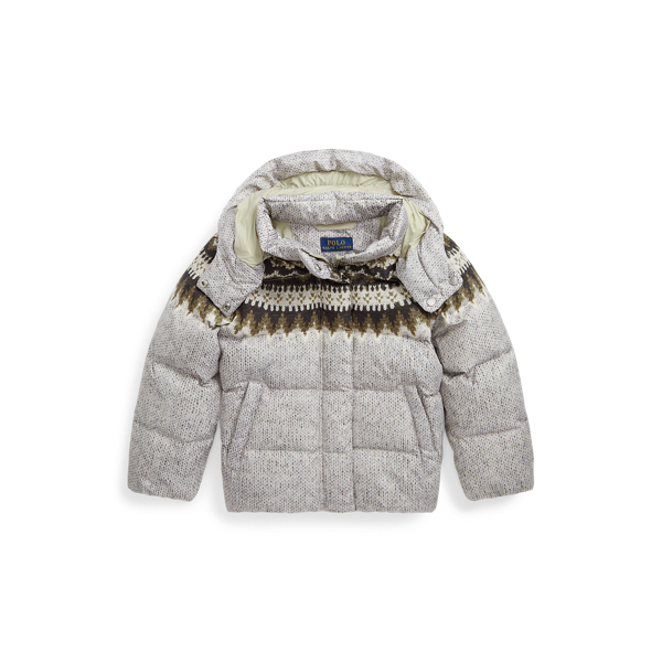 Fair Isle Water-Repellent Down Jacket