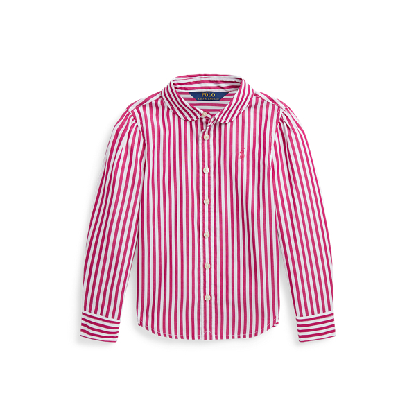 Camicia in popeline di cotone a righe