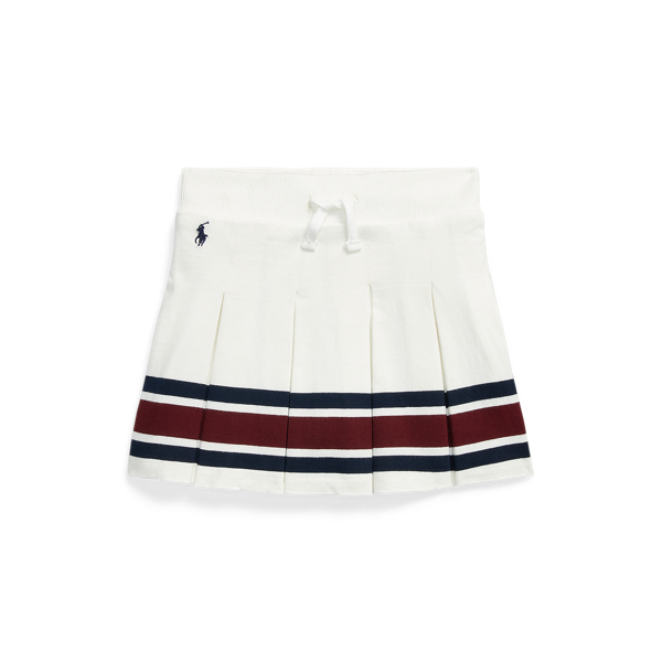 Striped Pleated Jersey Skort