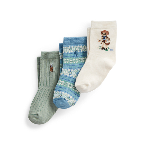 Polo Bear Crew Sock 3-Pack