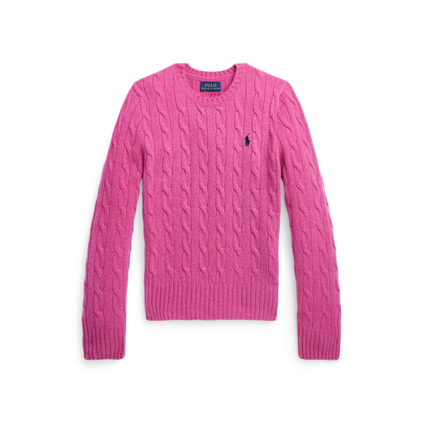 Woll-Kaschmir-Pullover mit Zopfmuster Girls 7-14 Years in 1