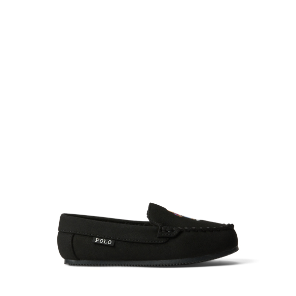 Imitatieleren pantoffel met Polo Bear