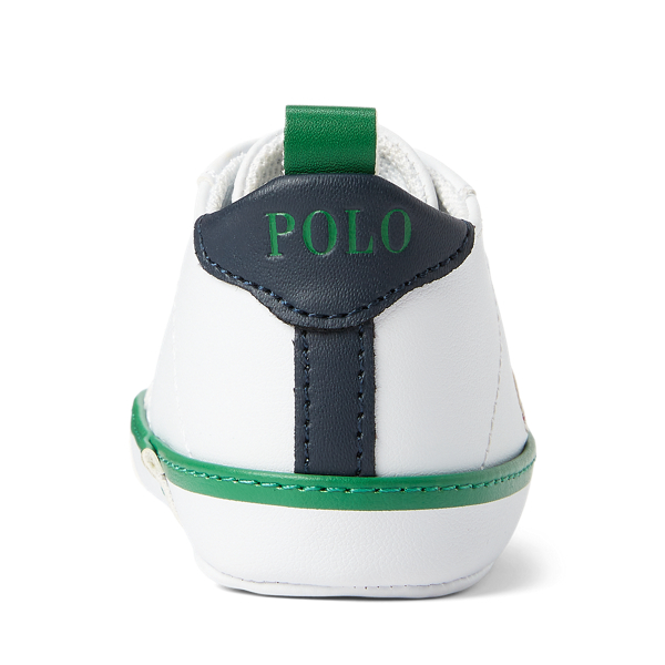 Quilton Polo Bear Faux Leather Trainer for Children Ralph Lauren IL