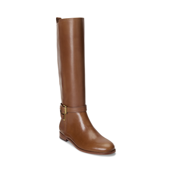 Deep Saddle Tan Blayke Burnished Leather Tall Boot Lauren 2