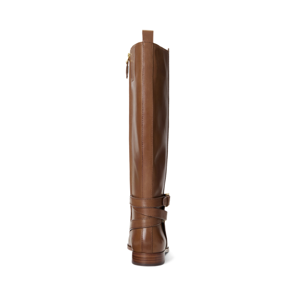 Deep Saddle Tan Blayke Burnished Leather Tall Boot Lauren 3
