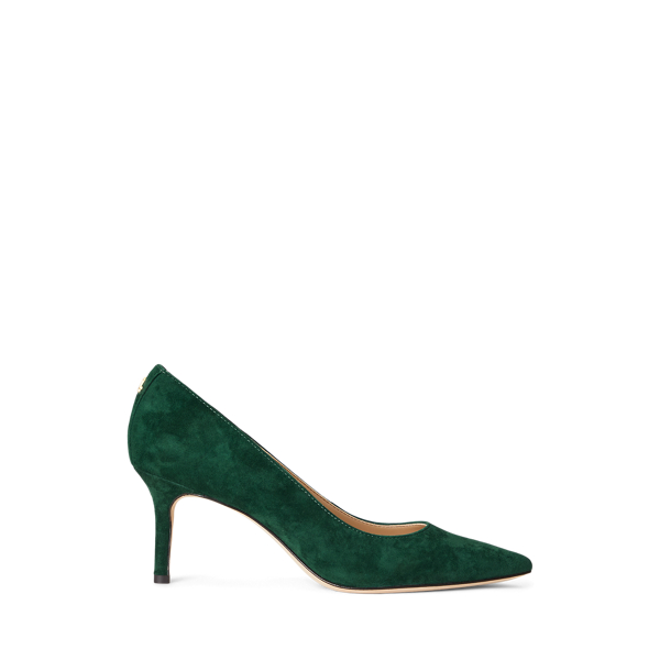Sapatos de salto em camurça