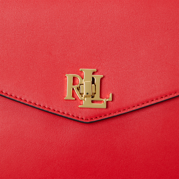 Martin Red Leather Medium Farrah Satchel Lauren 7